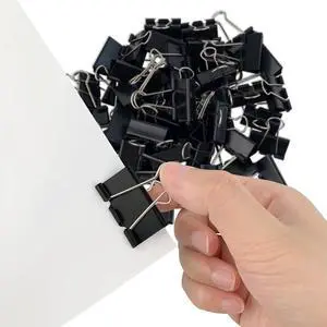 Ykimok 80Pcs Medium Binder Clips, 1.25 inch(32mm), Paper Clamps Medium Size for Office Supplies, Black Ykimok 80Pcs Medium Binder Clips, 1.25 inch(32mm), Paper Clamps Medium Size for Office Supplies, Black