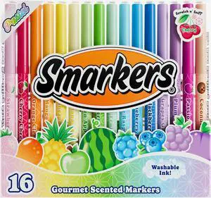 Pastel Smarkers - Washable Patented Gourmet Scented Pastel Markers, Assorted Colors, Standard Point Felt Tip, 16 Count Pastel Smarkers - Washable Patented Gourmet Scented Pastel Markers, Assorted Colors, Standard Point Felt Tip, 16 Count