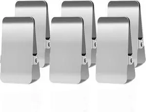 BURLIHOME Chip Bag Clips,3" Long Chip Clip,Silver,6-Pack BURLIHOME Chip Bag Clips,3" Long Chip Clip,Silver,6-Pack
