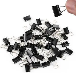 Ykimok 40Pcs Mini Binder Clips, 5/8 inch(15mm), Paper Clamps Micro Size for Office Supplies, Black Ykimok 40Pcs Mini Binder Clips, 5/8 inch(15mm), Paper Clamps Micro Size for Office Supplies, Black