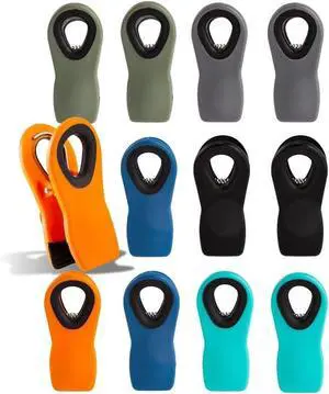 Chip Clips Bag Clips Magnetic Bread Bag Food Package with Silicone Textured Mouth (12pcs Colored) Chip Clips Bag Clips Magnetic Bread Bag Food Package with Silicone Textured Mouth (12pcs Colored)