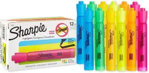Sharpie Tank Style Highlighters, Chisel Tip, Assorted Colors, 12 Count Sharpie Tank Style Highlighters, Chisel Tip, Assorted Colors, 12 Count