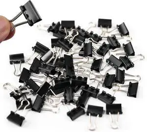 Ykimok 48Pcs Mini Binder Clips, 0.5 inch(13mm), Paper Clamps Micro Size for Office Supplies, Black Ykimok 48Pcs Mini Binder Clips, 0.5 inch(13mm), Paper Clamps Micro Size for Office Supplies, Black