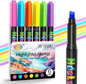 Bible Highlighters No Bleed, 6 Pack, Chisel Tip, Assorted Colors Neon Bible Highlighters No Bleed, 6 Pack, Chisel Tip, Assorted Colors Neon