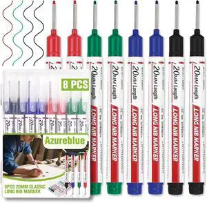 8pcs Long Nib Marker, Long Head Deep Hole Marker Pens, Waterproof Construction Markers Marking Tool, Multi-Purpose Deep Reach Pen Makes For Metal, Carpenter, Woodworking, Gift for Father's Day 8pcs Long Nib Marker, Long Head Deep Hole Marker Pens, Waterproof Construction Markers Marking Tool, Multi-Purpose Deep Reach Pen Makes For Metal, Carpenter, Woodworking, Gift for Father's Day