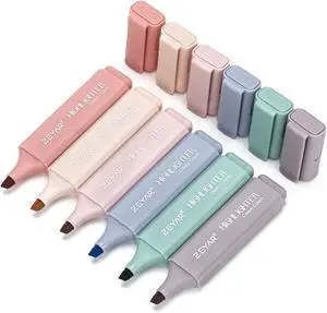ZEYAR Highlighter Pen, Cream Colors Chisel Tip, Aesthetic Highlighter Marker, Water Based, Quick Dry, No Bleed, for Bible Study Notes Office (6 Youth Colors) ZEYAR Highlighter Pen, Cream Colors Chisel Tip, Aesthetic Highlighter Marker, Water Based, Quick Dry, No Bleed, for Bible Study Notes Office (6 Youth Colors)
