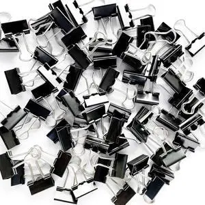 DSTELIN 96 Pack (19mm) Mini Binder Clips 3/4-Inch Small Black Paper Clamps for Office Supplies DSTELIN 96 Pack (19mm) Mini Binder Clips 3/4-Inch Small Black Paper Clamps for Office Supplies