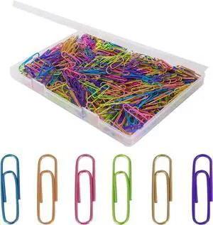 Ufmarine Paper Clips, Medium Paper Clips, 480 Pcs Colored Paperclips 1.3 inch for Office Supply Ufmarine Paper Clips, Medium Paper Clips, 480 Pcs Colored Paperclips 1.3 inch for Office Supply