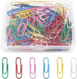 Paper Clips 100 Pcs 1.3 Inch Medium Colorful Paperclips for Office School Paper Clips 100 Pcs 1.3 Inch Medium Colorful Paperclips for Office School