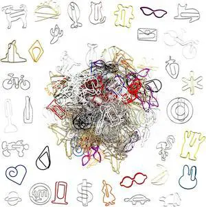 150 Pcs Mixed Cute Paper Clips, Assorted Colors Bookmark Paperclips, Fun Office Supplies Gifts for Students, Kids, Teachers (Random Shaped) 150 Pcs Mixed Cute Paper Clips, Assorted Colors Bookmark Paperclips, Fun Office Supplies Gifts for Students, Kids, Teachers (Random Shaped)