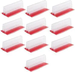 10 PCS Sneeze Guard Holder, Self Adhesive Place Card Holder, 3'' x 1.7'' Plastic Tabletop Base Clips for Placing 1/8" to 1/4" Thick Sign Cards Photos Menu Tag Desk Dividers 10 PCS Sneeze Guard Holder, Self Adhesive Place Card Holder, 3'' x 1.7'' Plastic Tabletop Base Clips for Placing 1/8" to 1/4" Thick Sign Cards Photos Menu Tag Desk Dividers