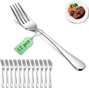 Berglander Dinner Forks Set 12pcs 7.28", Stainless Steel table Fork, Dessert Salad Forks, Flatware Silverware Fork for Home Kitchen, Restaurant, Hotel, Cost-Effective Bulk Value Dishwasher Safe Berglander Dinner Forks Set 12pcs 7.28", Stainless Steel table Fork, Dessert Salad Forks, Flatware Silverware Fork for Home Kitchen, Restaurant, Hotel, Cost-Effective Bulk Value Dishwasher Safe