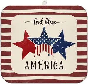 4th of July Dish Drying Mat for Kitchen Counter,Independence Day Stars Memorial Fallen Soldiers Microfiber Drying Mat, Washable Absorbent Patriot Kitchen Countertop Dish Mat Draining Mat 16×18 Inch 4th of July Dish Drying Mat for Kitchen Counter,Independence Day Stars Memorial Fallen Soldiers Microfiber Drying Mat, Washable Absorbent Patriot Kitchen Countertop Dish Mat Draining Mat 16×18 Inch