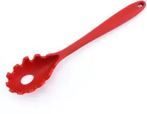 Silicone Pasta Fork (11.5"), High Heat Resistant to 480°F, Hygienic One Piece Design, Spaghetti Strainer & Server Spoon Pasta Forks (Red) Silicone Pasta Fork (11.5"), High Heat Resistant to 480°F, Hygienic One Piece Design, Spaghetti Strainer & Server Spoon Pasta Forks (Red)