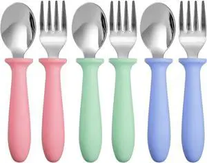 Pimoys Toddler Utensils Set, 6-Piece Kids Fork and Spoon Set Pimoys Toddler Utensils Set, 6-Piece Kids Fork and Spoon Set