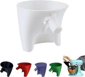 Flour Funnel for KitchenAid Mixer 5 Qt, Anti-Splash Attachment for Tilt-Head Stand Mixer 4.5 & 5 Quart (KSM150), Dishwasher Safe No-Mess Baking Tool, Easy Pour Accessory (White) Flour Funnel for KitchenAid Mixer 5 Qt, Anti-Splash Attachment for Tilt-Head Stand Mixer 4.5 & 5 Quart (KSM150), Dishwasher Safe No-Mess Baking Tool, Easy Pour Accessory (White)