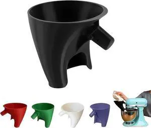 Flour Funnel for KitchenAid Mixer 5 Qt, Anti-Splash Attachment for Tilt-Head Stand Mixer 4.5 & 5 Quart (KSM150), Dishwasher Safe No-Mess Baking Tool, Easy Pour Accessory (Black) Flour Funnel for KitchenAid Mixer 5 Qt, Anti-Splash Attachment for Tilt-Head Stand Mixer 4.5 & 5 Quart (KSM150), Dishwasher Safe No-Mess Baking Tool, Easy Pour Accessory (Black)