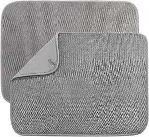 2 Pack Microfiber Dish Drying Mat,Absorbent Dish Drainer Kitchen Counter,Super Absorbent Dish Drying Pads 20×15 Inch Grey 2 Pack Microfiber Dish Drying Mat,Absorbent Dish Drainer Kitchen Counter,Super Absorbent Dish Drying Pads 20×15 Inch Grey