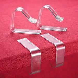 ELEBOX Clear Table Cloth Holder Clips 12 Pcs, Windproof Tablecloth Clips for Outdoor Desk, Non Slip TableCover Clamps, Table Skirt Clips for Party Camping Picnic ELEBOX Clear Table Cloth Holder Clips 12 Pcs, Windproof Tablecloth Clips for Outdoor Desk, Non Slip TableCover Clamps, Table Skirt Clips for Party Camping Picnic