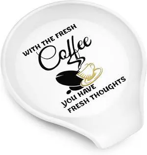 Koluti Silicone Coffee Spoon Rest for Coffee Station Decor, Small Spoon Stirrers Teaspoon Holder for Countertop, Cute Spoon Buddy Coffee Accessories, 3.6L x 3.5W x 0.6H, White Koluti Silicone Coffee Spoon Rest for Coffee Station Decor, Small Spoon Stirrers Teaspoon Holder for Countertop, Cute Spoon Buddy Coffee Accessories, 3.6L x 3.5W x 0.6H, White