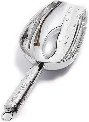 JBscoop Stainless Steel Scoop for ice, 9.6 Inch Metal Food Scoop Kitchen Bar Party Wedding Heavy Duty Dishwasher Safe - 8 Oz JBscoop Stainless Steel Scoop for ice, 9.6 Inch Metal Food Scoop Kitchen Bar Party Wedding Heavy Duty Dishwasher Safe - 8 Oz