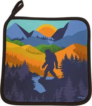 Bigfoot Pot Holder Neoprene Sasquatch Sunset 8" Bigfoot Pot Holder Neoprene Sasquatch Sunset 8"