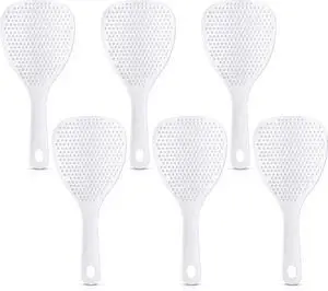 Boao 6 Pcs Rice Paddle, 7.5 Inch, Plastic Non Stick Rice Spoon Scooper Potato Server Spatula for Kitchen Restaurant Cooking Utensil Boao 6 Pcs Rice Paddle, 7.5 Inch, Plastic Non Stick Rice Spoon Scooper Potato Server Spatula for Kitchen Restaurant Cooking Utensil