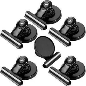VNDUEEY 6 Pack Refrigerator Magnets Fridge Magnets, Black Magnetic Clips Whiteboard Magnets, Magnet Clips for Home and Office List Display VNDUEEY 6 Pack Refrigerator Magnets Fridge Magnets, Black Magnetic Clips Whiteboard Magnets, Magnet Clips for Home and Office List Display