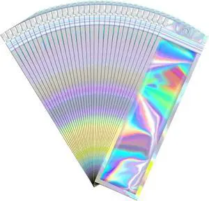 JETMORE Holographic Bags, 100 PCS Mylar Bags, 2.4x9in Small Bags for Gifts JETMORE Holographic Bags, 100 PCS Mylar Bags, 2.4x9in Small Bags for Gifts