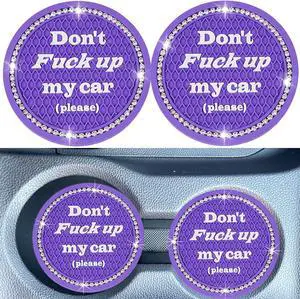 Car Cup Coasters 2 Pack - Bling Interior Accessories, Universal Cup Holder Inserts for SUV/Truck (Purple, 2PC) Car Cup Coasters 2 Pack - Bling Interior Accessories, Universal Cup Holder Inserts for SUV/Truck (Purple, 2PC)