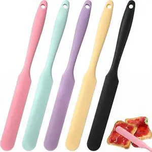 5Pcs Silicone Jar Spatulas Set, Non-Stick Heat Resistant Jam Spreader, Heat Resistant 572°F, Food-grade Cream Spatulas, Flexible Kitchen Scraper Tools for Mixing, Baking, and Cooking 5Pcs Silicone Jar Spatulas Set, Non-Stick Heat Resistant Jam Spreader, Heat Resistant 572°F, Food-grade Cream Spatulas, Flexible Kitchen Scraper Tools for Mixing, Baking, and Cooking