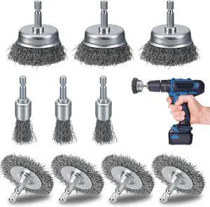 10 Pcs Drill Wire Brushes Wire Wheel Cup Brushes 10 Pcs Drill Wire Brushes Wire Wheel Cup Brushes