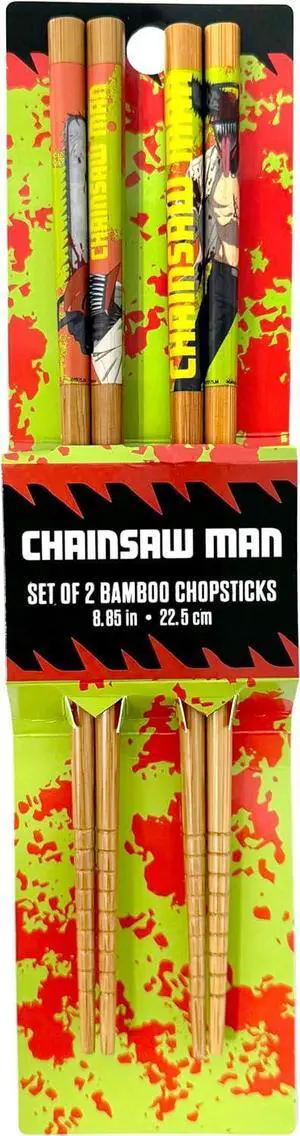Just Funky Chainsaw Man Chopsticks Anime Chopsticks Set of 2 8.85 Inches Long Just Funky Chainsaw Man Chopsticks Anime Chopsticks Set of 2 8.85 Inches Long