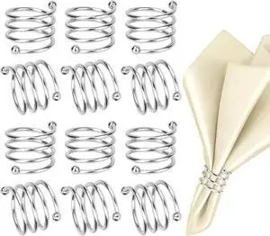 Silver Napkin Rings Sets of 12, Metal Napkin Holders Thanksgiving Fall Christmas Party Table Decorations Birthday Wedding Holiday Dinning Table Decor Gifts Idea for Home Host Family Gatherings Silver Napkin Rings Sets of 12, Metal Napkin Holders Thanksgiving Fall Christmas Party Table Decorations Birthday Wedding Holiday Dinning Table Decor Gifts Idea for Home Host Family Gatherings