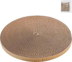 Round Cat Scratcher Refill 10 inch Diameter 3/5 Inch Thickness Circle Scratcher Replacement Scratcher Pads for Indoor Cats Scratching Cardboard (1 Pc) Round Cat Scratcher Refill 10 inch Diameter 3/5 Inch Thickness Circle Scratcher Replacement Scratcher Pads for Indoor Cats Scratching Cardboard (1 Pc)
