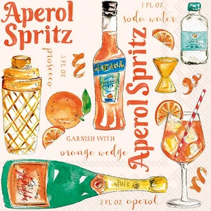IHR Ideal Home Range Cocktail Napkins Disposable 3-Ply Paper Party Napkin Pack, 5" x 5", Aperol Spritz, 20-Count IHR Ideal Home Range Cocktail Napkins Disposable 3-Ply Paper Party Napkin Pack, 5" x 5", Aperol Spritz, 20-Count