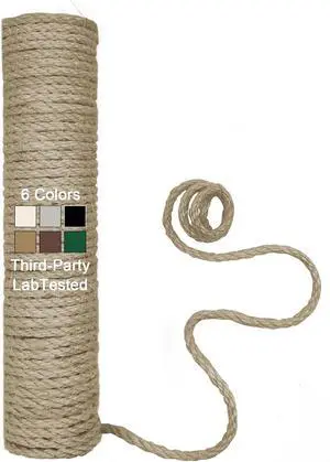 1/4in 32FT Natural Sisal Rope for Cat Tree, Cat Scratch Rope Replacement | Real Sisal Rope for Cat Scratching Post Cat Scratcher Repair, Better Scratching Texture Less Shedding, Flaxen 1/4in 32FT Natural Sisal Rope for Cat Tree, Cat Scratch Rope Replacement | Real Sisal Rope for Cat Scratching Post Cat Scratcher Repair, Better Scratching Texture Less Shedding, Flaxen