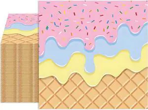 40 PCS Ice Cream Party Napkins 2-Ply 6.5x6.5 Inch Disposable Paper Napkins with Colorful Sprinkles Print for Boys & Girls Baby Shower, Appetizer, Dessert, Dinner & Donut Parties 40 PCS Ice Cream Party Napkins 2-Ply 6.5x6.5 Inch Disposable Paper Napkins with Colorful Sprinkles Print for Boys & Girls Baby Shower, Appetizer, Dessert, Dinner & Donut Parties
