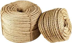 Natural Sisal Rope, 6mm x 66 ft, Cat Scratcher Repair | Also great for crafts, garden projects, furniture wrapping, scratch pads, and natural home decor beyond cat furniture. Natural Sisal Rope, 6mm x 66 ft, Cat Scratcher Repair | Also great for crafts, garden projects, furniture wrapping, scratch pads, and natural home decor beyond cat furniture.