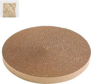 Round Cat Scratcher Refill 10 inch Diameter 7/8 Inch Thickness Circle Cardboard Cat Scratcher Replacement Pads Cat Scratching Boardcat Scratcher Pad for Indoor1 PCS Round Cat Scratcher Refill 10 inch Diameter 7/8 Inch Thickness Circle Cardboard Cat Scratcher Replacement Pads Cat Scratching Boardcat Scratcher Pad for Indoor1 PCS