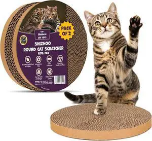 Scratch and Spin Cat Scratcher Replacement Pads for Active Play, Natural Recycled Corrugated Cardboard, Supports Pet Behaviors, Relieves Stress - 2 Count Scratch and Spin Cat Scratcher Replacement Pads for Active Play, Natural Recycled Corrugated Cardboard, Supports Pet Behaviors, Relieves Stress - 2 Count