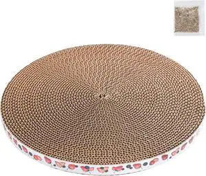 Round Cat Scratcher Pad 10 inch Diameter 3/5 inch Thickness Scratch Replacement Cardboard Cat Scratcher Refill Scratching Board Cat scratchers for Indoor Cats(1 Pc) Round Cat Scratcher Pad 10 inch Diameter 3/5 inch Thickness Scratch Replacement Cardboard Cat Scratcher Refill Scratching Board Cat scratchers for Indoor Cats(1 Pc)