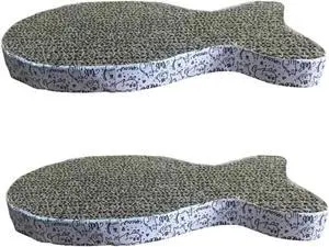 2Pcs Cat Scratching Board Premium Scratch Textures Cardboard Anti-Scratch Stress Relieve Indeformable Fish Self-Adhesive Scratching Board, Cat Scratching Pads (28×15×2.5 cm) 2Pcs Cat Scratching Board Premium Scratch Textures Cardboard Anti-Scratch Stress Relieve Indeformable Fish Self-Adhesive Scratching Board, Cat Scratching Pads (28×15×2.5 cm)