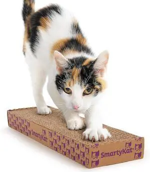 Super Scratcher Corrugated Cat Scratcher and Scratch Pad for Cats, Catnip Infused with Catnip, Scratchers for Indoor Cats and Kittens, Cardboard Scratching Post Super Scratcher Corrugated Cat Scratcher and Scratch Pad for Cats, Catnip Infused with Catnip, Scratchers for Indoor Cats and Kittens, Cardboard Scratching Post