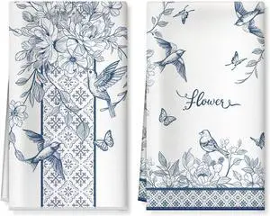 Vintage Bird Floral Microfiber Kitchen Towels, Soft Absorbent Hand Towel 15.7 × 23.6 inch, Thick Dish Cloth for Party Anniversary Holiday Decoration, Housewarming Gifts for Mom Vintage Bird Floral Microfiber Kitchen Towels, Soft Absorbent Hand Towel 15.7 × 23.6 inch, Thick Dish Cloth for Party Anniversary Holiday Decoration, Housewarming Gifts for Mom