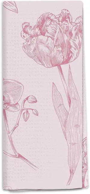 Pink Floral Kitchen Towels, Pastel Flower Botanical Dish Tea Towels for Kitchen Decor, Vintage Elegant Cottagecore Floral Decorative Hand Towel for Bathroom, 16x24 Inch Pink Floral Kitchen Towels, Pastel Flower Botanical Dish Tea Towels for Kitchen Decor, Vintage Elegant Cottagecore Floral Decorative Hand Towel for Bathroom, 16x24 Inch