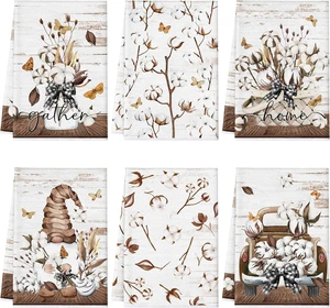 6 Pcs Home Kitchen Towels Summer Flower Floral Farmhouse Kitchen Hand Dish Towels Fast Drying Decor for Cooking(Brown,Cotton) 6 Pcs Home Kitchen Towels Summer Flower Floral Farmhouse Kitchen Hand Dish Towels Fast Drying Decor for Cooking(Brown,Cotton)