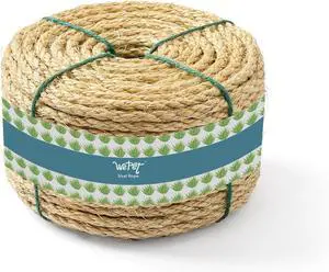 Cat Natural Sisal Rope for Scratching Post Tree Replacement, Hemp Rope for Repairing, Recovering or DIY Scratcher, Natural Color, 30FT Cat Natural Sisal Rope for Scratching Post Tree Replacement, Hemp Rope for Repairing, Recovering or DIY Scratcher, Natural Color, 30FT