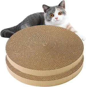 Round Cat Scratcher Refill 10 Inch - Double-Sided Cat Scratch Pad Replacement Fits Most Round Bases, Cat Scratching Board for Indoor Cats 2-Pack Round Cat Scratcher Refill 10 Inch - Double-Sided Cat Scratch Pad Replacement Fits Most Round Bases, Cat Scratching Board for Indoor Cats 2-Pack
