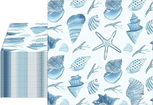 40Pcs Under the Sea Beach Paper Napkins Blue Seashell Napkins Starfish & Conch Disposable Ocean Coastal Starfish Beach Napkins for Dinner Nautical Tropical Coastal Wedding Bridal Summer Party Decor 40Pcs Under the Sea Beach Paper Napkins Blue Seashell Napkins Starfish & Conch Disposable Ocean Coastal Starfish Beach Napkins for Dinner Nautical Tropical Coastal Wedding Bridal Summer Party Decor